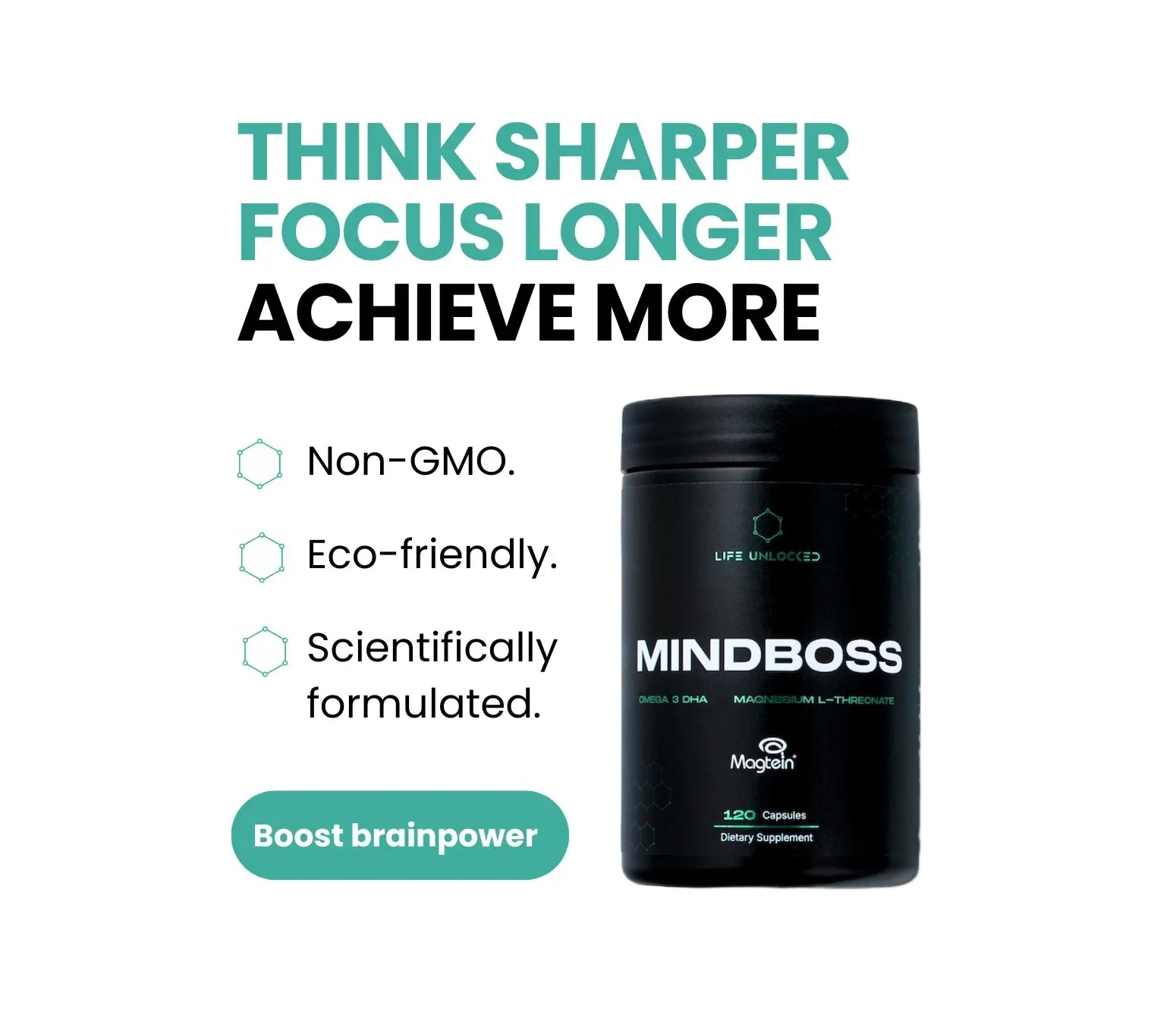 MindBoss Omega 3 DHA & Magtein