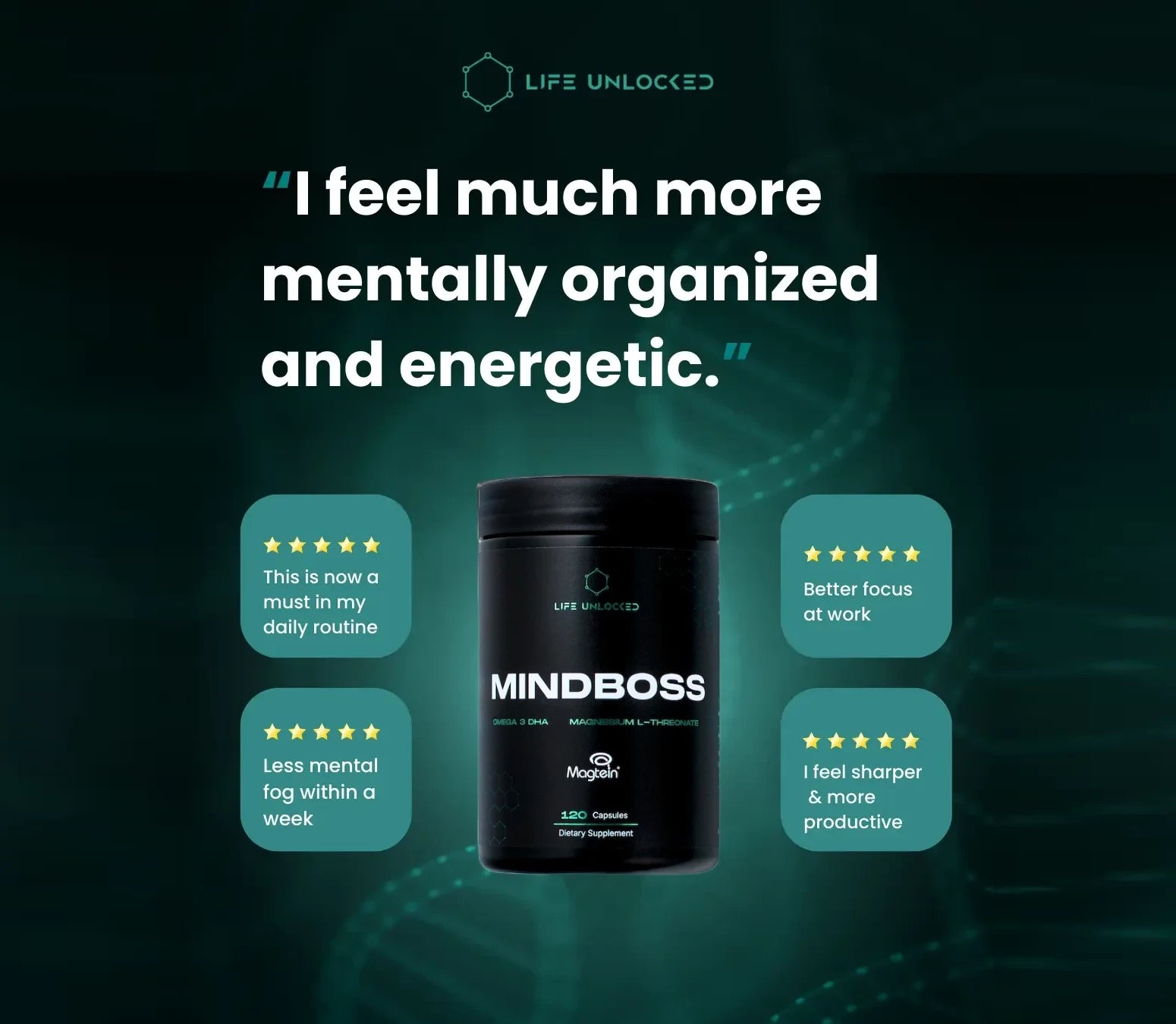 MindBoss Omega 3 DHA & Magtein