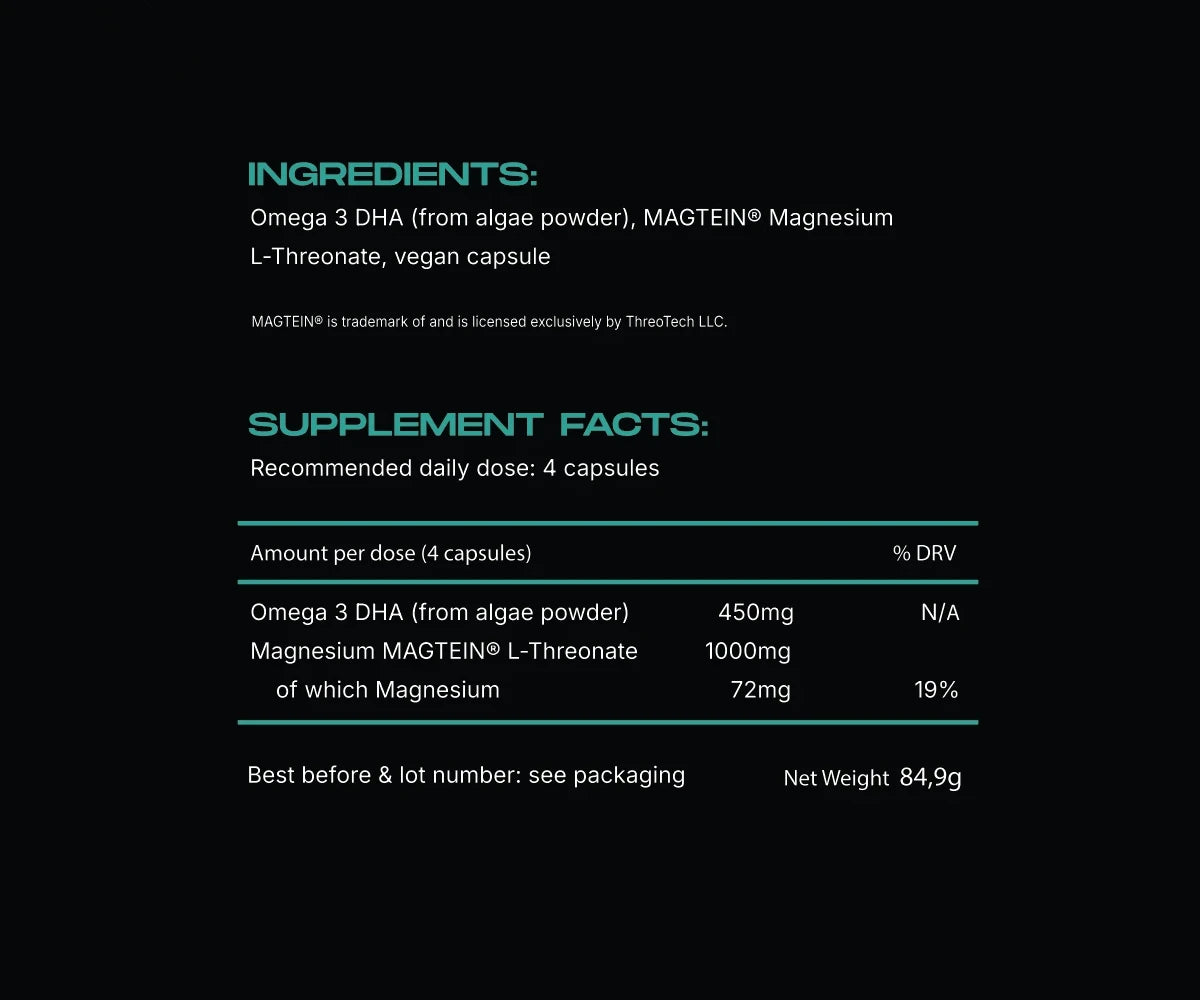 MindBoss Omega 3 DHA & Magtein
