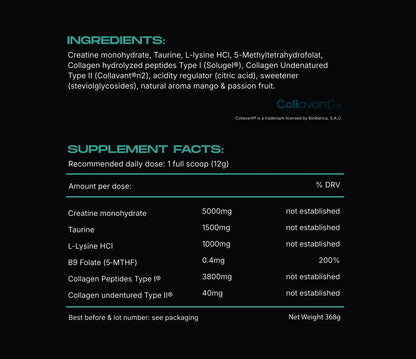 BOOST 2.0 Creatine + Taurin + Lysine + Collagen + B9