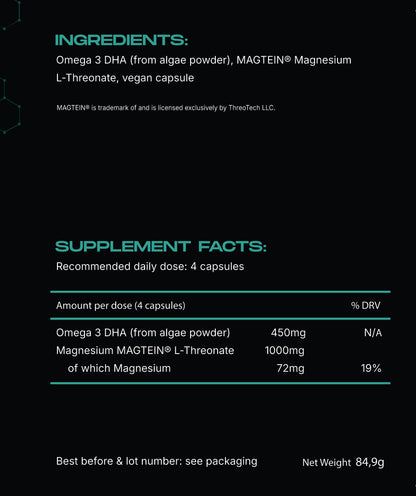 MindBoss Omega 3 DHA & Magtein