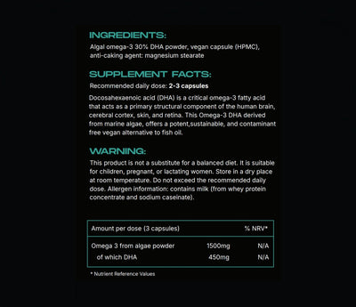 Omega 3 Vegan Marine Algae - LifeUnlocked