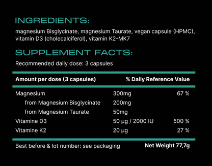 VITALITY 2.0 with Magnesium + Vitamin D3 + K2