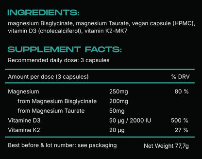 VITALITY 2.0 Hořčík + Vitamín D3 + K2