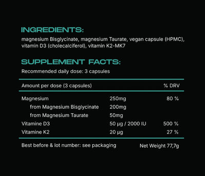 VITALITY 2.0 Magnesium + Vitamin D3 + K2 - LifeUnlocked
