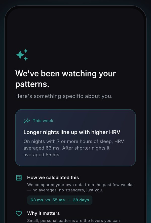 KLU weekly insight about sleep and HRV